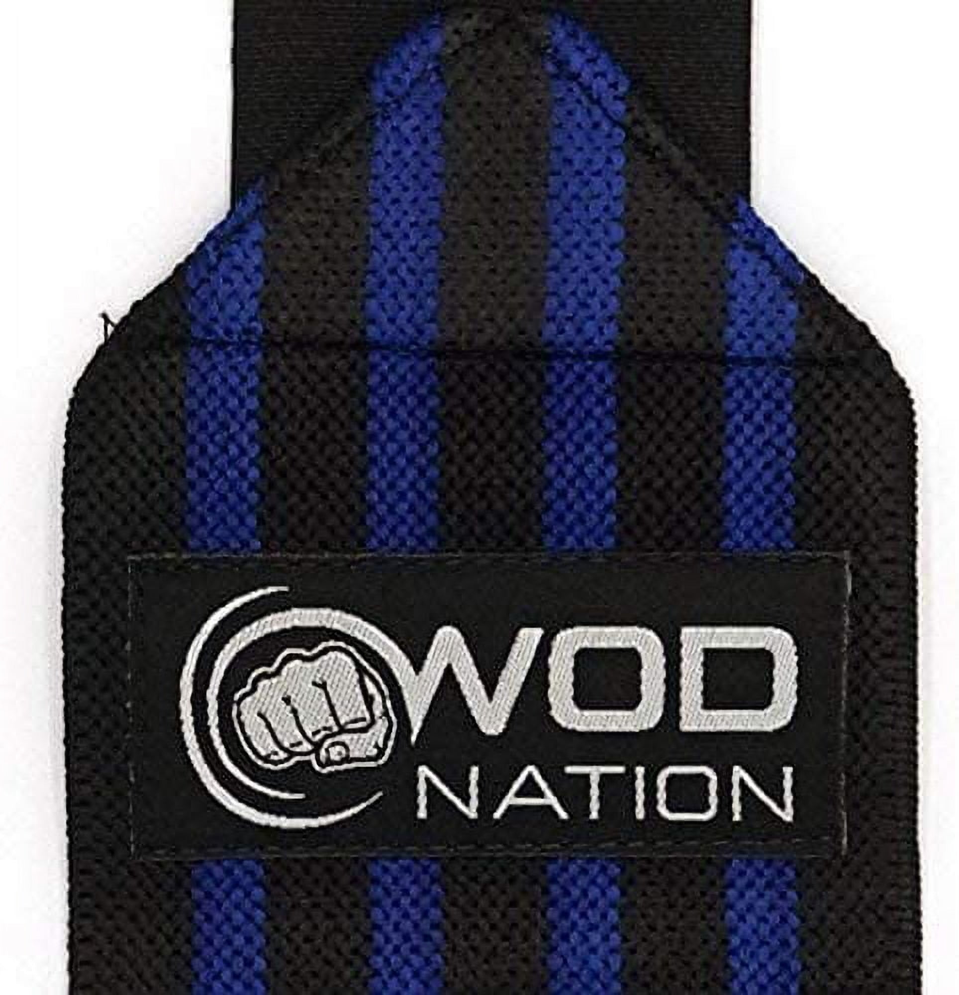 Durable Unisex Black & Dark Blue Weightlifting Wrist Wraps (1 Pair)