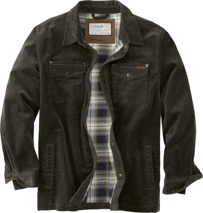 Men'S Tough as Buck Flannel Lined Corduroy Shirt Jacket