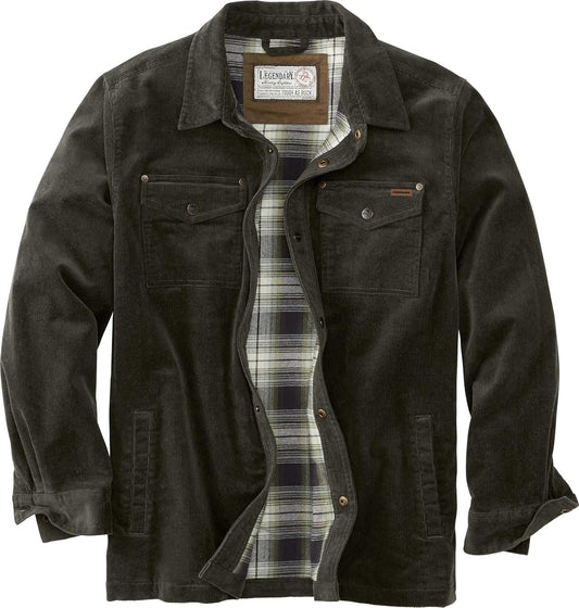 Men'S Tough as Buck Flannel Lined Corduroy Shirt Jacket