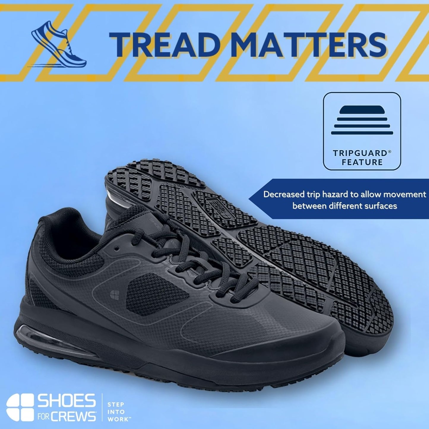 Men'S Slip-Resistant Work Sneakers - Comfortable, Non-Slip Shoes for Men in Food Service, Healthcare, Retail, Maintenance - Evolution II