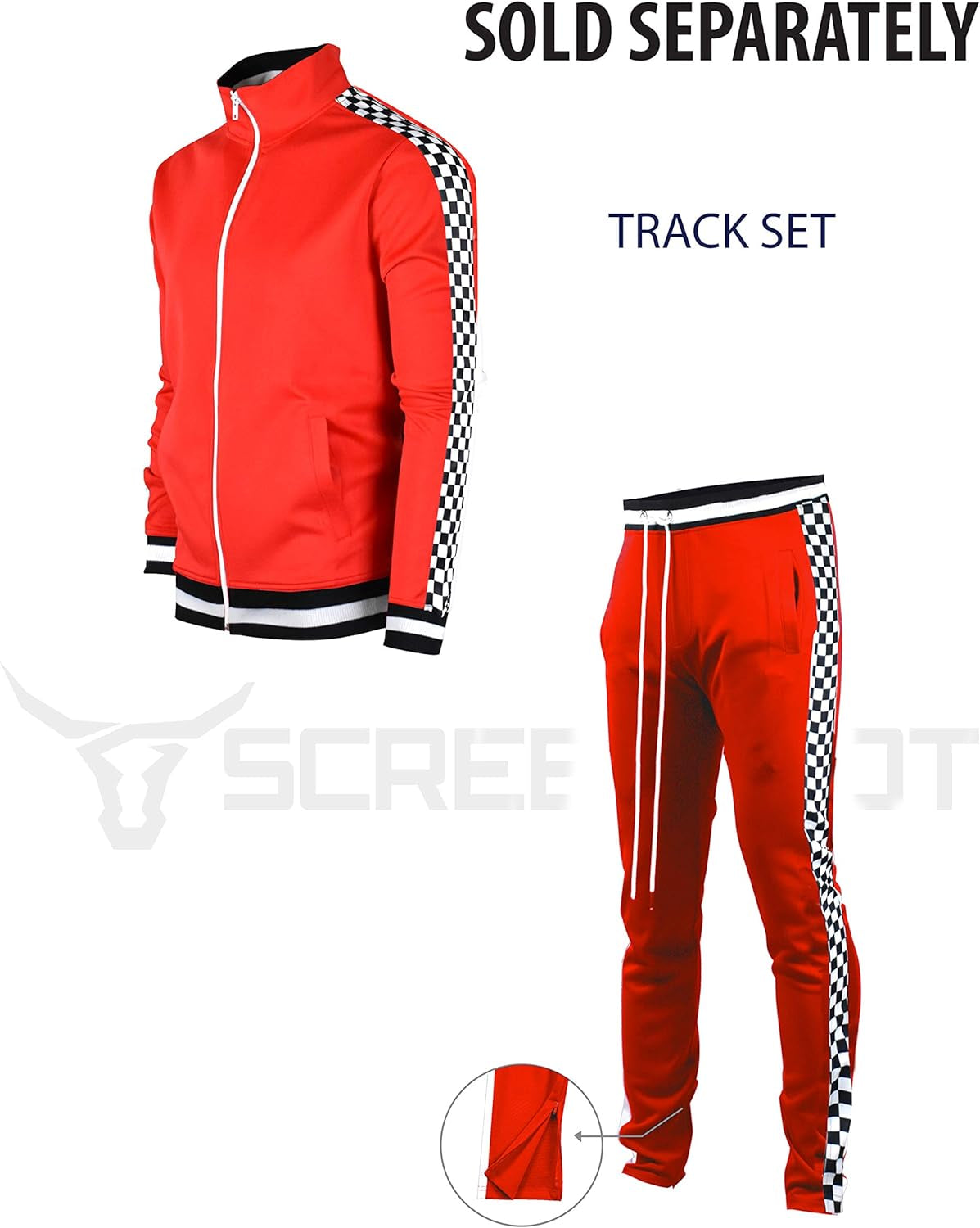 -TRACK JACKET Mens Urban Hip Hop Premium Track Jacket - Slim Fit Side Taping Sportswear Urbanwear Streetwear Top