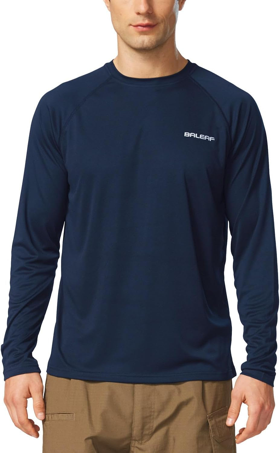 Men'S Sun Protection Shirts UV SPF UPF 50+ Long Sleeve Rash Guard Fishing Running Quick Dry Lightweight