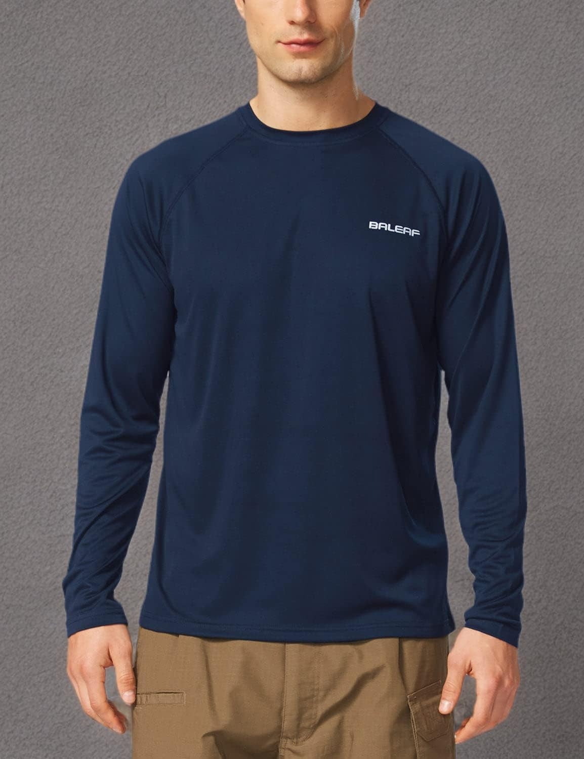 Men'S Sun Protection Shirts UV SPF UPF 50+ Long Sleeve Rash Guard Fishing Running Quick Dry Lightweight