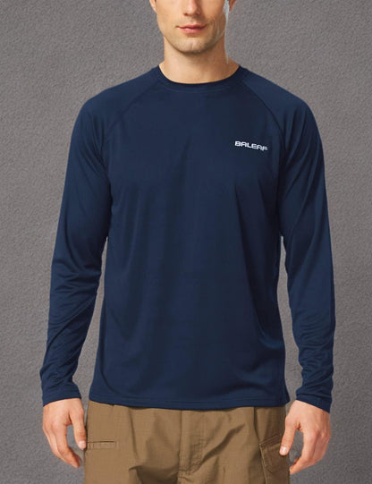 Men'S Sun Protection Shirts UV SPF UPF 50+ Long Sleeve Rash Guard Fishing Running Quick Dry Lightweight