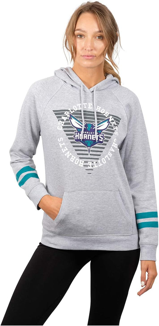 NBA Womens Nba Soft Fleece Pullover Hoodie Sweatshirt with Varsity Stripe