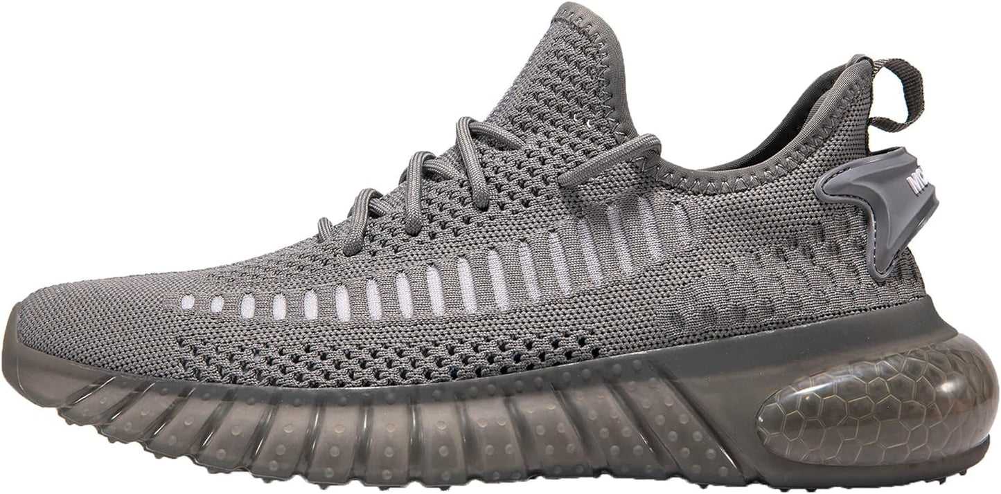 Men'S Athletic Walking Shoes Outdoor Running Shoes Slip on Fashion Sneaker Darkgrey 13