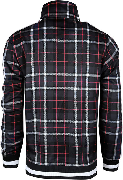 -TRACK JACKET Mens Urban Hip Hop Premium Track Jacket - Slim Fit Side Taping Sportswear Urbanwear Streetwear Top