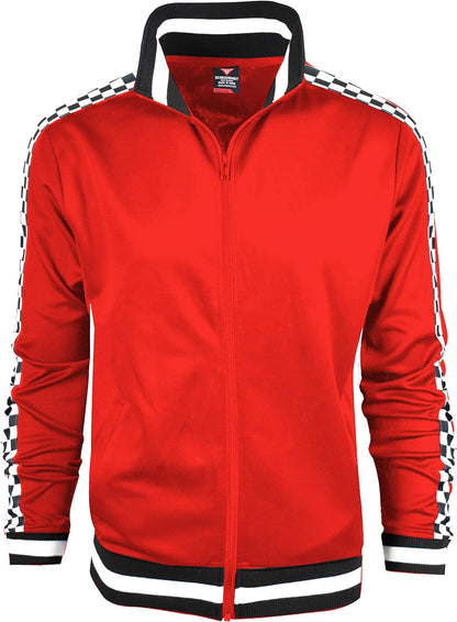 -TRACK JACKET Mens Urban Hip Hop Premium Track Jacket - Slim Fit Side Taping Sportswear Urbanwear Streetwear Top